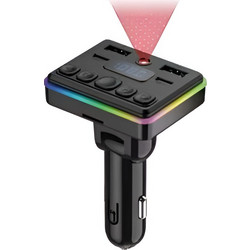 FM Transmitter Αυτοκινήτου Bluetooth με MP3 Player, USB 3.1A & RGB LED - M57