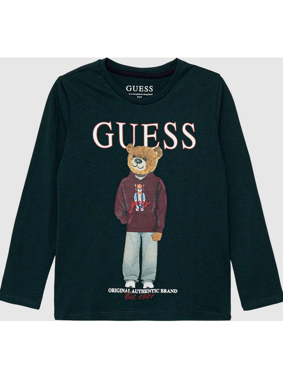 Guess Παιδικό T-Shirt Μακρυμάνικο Κυπαρισσί N6YI06K3794-G8J3
