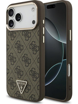 Guess 4G Triangle Logo MagSafe Case Brown (iPhone 18 Pro Max / 17 Pro Max)