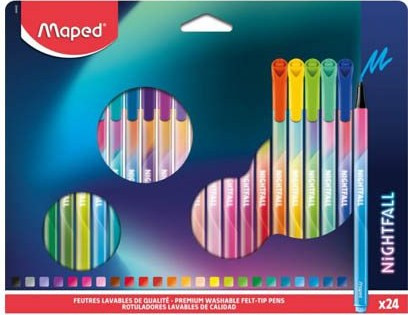 ΜΑΡΚΑΔΟΡΟΙ MAPED 0,8mm NIGHTFALL X 24 ΤΜΧ