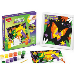 Creative Paint By Number Kit Τουκάν & Πεταλούδα 20x20cm Maped