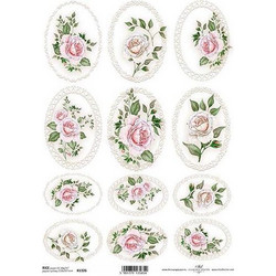 Ριζόχαρτο pink roses 21x29εκ. (ITD-R1326)