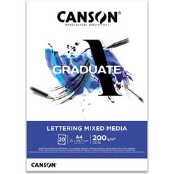 ΜΠΛΟΚ CANSON GRADUATE LETTER.MIXED MEDIA Α4 200gr
