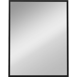 HOMCOM Ορθογώνιος Καθρέπτης Μπάνιου MDF Μαύρος 90x70cm 830-829V86BK