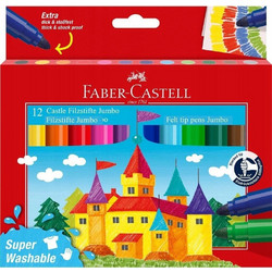 Faber-Castell Μαρκαδόροι Ζωγραφικής Χονδροί Σετ 12 χρώματα 154311