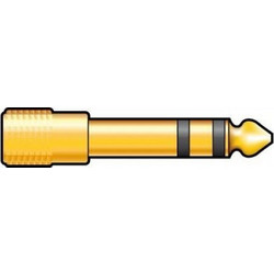 Qtx 757.888UK Αντάπτορας 3.5mm mini Stereo Jack σε 6.3mm Stereo Jack Gold (Τεμάχιο)