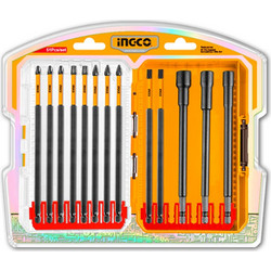 Μύτες Impact Μακριές 1/4" Hex 150mm Σετ 13 τεμ. S2 με Μαγνητικά Καρυδάκια AKDL01306