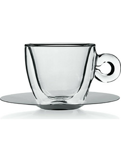 Bormioli Rocco Σετ Φλιτζάνια Cappuccino Γυάλινα Διαφανή 165ml 2τμχ 08.00284