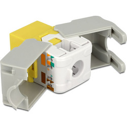DeLock Keystone Module RJ45 jack to LSA Cat.6 UTP Yellow