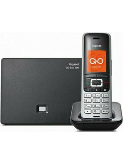 Gigaset Premium 100A GO Ασύρματο Τηλέφωνο με Ανοιχτή Ακρόαση Μαύρο Ασημί