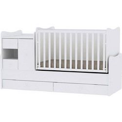 Lorelli MiniΜax New Πολυμορφική Κούνια για Στρώμα 60x120cm Λευκή 10150500024A