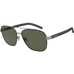 Arnette AN3087 756/9A Ανδρικά Γυαλιά Ηλίου Aviator Μεταλλικά Μαύρα με Πράσινο Φακό