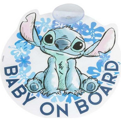 Disney Stitch Πινακίδα Σήμανσης Baby on Board με Βεντούζα, 1τμχ