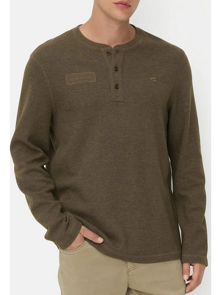 CAMEL ACTIVE T-Shirt M.M. Henley Basic C262-409640-8T44-36 DarkOliveGreen