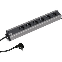 Bachmann Handwerkerleiste 6f - Πολύπριζο 6 θέσεων (Τύπος F Schuko) με καλώδιο 2 m, USB-A