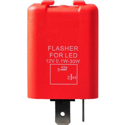 LED FLASHER (ΦΛΑΣΙΕΡΑ) 2 ΕΠΑΦΩΝ (L+) 30x30x30mm M-TECH - 1ΤΕΜ