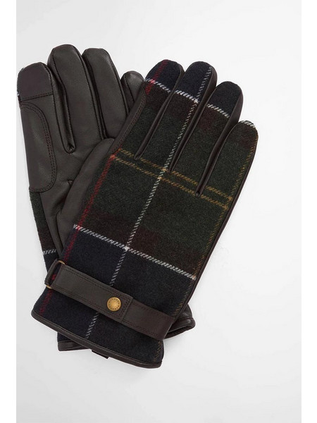 BARBOUR BARBOUR NEWBROUGH TARTAN GLOVES MGL0051-BRTN12.1 DarkBrown