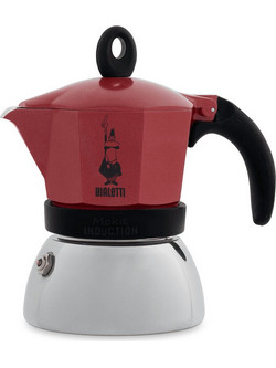 Bialetti Moka Induction Μπρίκι Espresso 3Cups Κόκκινο