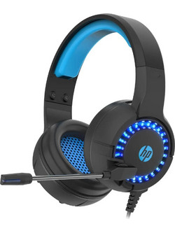 HP DHE-8011UM Gaming Headset Over Ear Black Blue