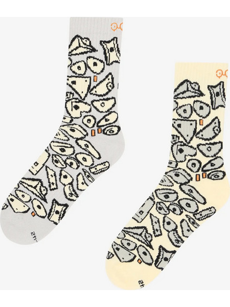 YY Vertical Rock Socks Spray Wall Ανδρικές Κάλτσες με Σχέδια Γκρι