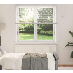 vidaXL Βενετσιάνικη Σκίαση Λευκός 150 x 150 cm 25 mm PVC