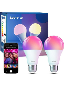 Teckin Smart Λάμπες Lepro Ai LED 8.5W E27 RGB Dimmable 2τμχ (B1-EU-2)