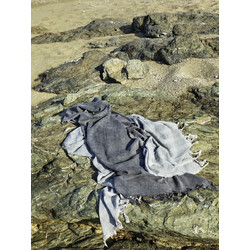 Nima Argos Πετσέτα Παρεό Θαλάσσης Μαύρη 95x150cm