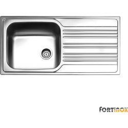 Fortinox Valley 25110 Ένθετος Νεροχύτης Inox Αντιστρεφόμενος Ματ 100x50cm