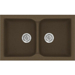 Sanitec Classic 336 Επικαθήμενος Νεροχύτης Γρανίτη Ματ Granite Rust 86x50cm