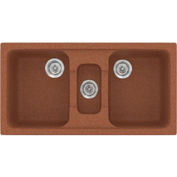Sanitec Classic 325 Επικαθήμενος Νεροχύτης Γρανίτη Ματ Granite Terracotta 97x51cm