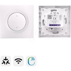 Sonoff MINI-RBS-E Επιτοίχιος Διακόπτης Τοίχου Wi-Fi Ρολών Διπλός με Πλαίσιο Λευκός