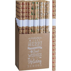 Χαρτί περιτυλίγματος craft ρολό 70x200εκ. Christmas 4 σχέδια