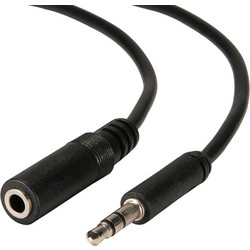 POWERTECH καλώδιο 3.5mm αρσενικό σε θηλυκό CAB-J010, 5m, μαύρο