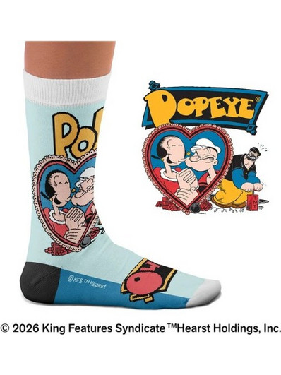 Sock Affairs Popeye & Olivia Ανδρικές Κάλτσες Ψηλές με Σχέδια Πολύχρωμες