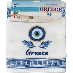 Πετσέτα ποτηρόπανο Souvenir με κέντημα - Σετ 12pcs - Greece - 416426