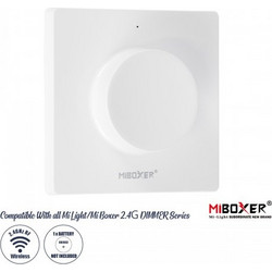 GLOBOSTAR(R) 71443 MiBOXER K1 TONE CCT Ασύρματο Χειριστήριο Τοίχου 1 Ζώνης 1/2CH DC 3V 1xCR2032 Μπαταρία IP20 - RF 2.4GHz + Εμβέλεια 30m - Λευκό - M8.6xΠ8.6xΥ2.7cm