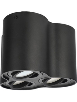 Φωτιστικό Οροφής Σποτ 123LED Στρογγυλό 3x GU10 Black