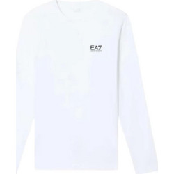 EA7 CREW NECK CORE IDENTITY IN COTTON L/S T-SHIRT ΜΠΛΟΥΖΑ 8NPT28PJVQZ-1100-WHITE