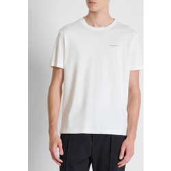 ANTONY MORATO MMKS02713FA100282 T-SHIRT REGULAR FIT IN JERSEY COTTON FABRIC WITH MATT PLASTIC LOGO ΜΠΛΟΥΖΑ ΑΝΔΡΙΚΟ KS02713FA100282-1011 OffWhite