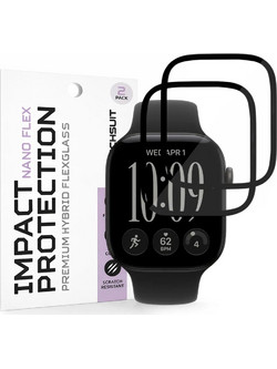(2-Pack) Tech-Protect Full Cover Easy Set Flex+ Black Apple Watch 12 (46mm)