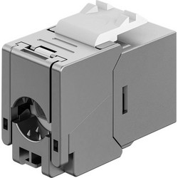 GOOBAY Keystone module RJ45 77942, CAT 6A STP, slim & short, toolfree, ασημί