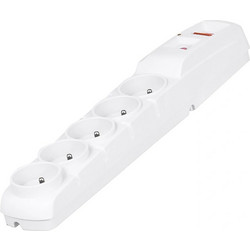 Acar F5 Πολύπριζο 5 Θέσεων με Καλώδιο 3m Γκρι W0106