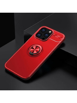 Ancus Autofocus Shock Proof Ring Holder Back Cover Red (iPhone 14 Pro)