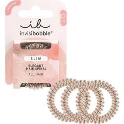 Invisibobble Slim Elegant Hair Spiral - Bronze & Beads (3pcs)