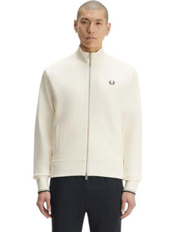 Fred Perry Ανδρική Ζακέτα Φούτερ με Φερμουάρ Εκρού J3340-560