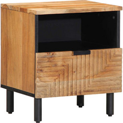 vidaXL Κομοδίνο 40x33x46cm από Μασίφ Ξύλο Ακακίας 1 τεμ