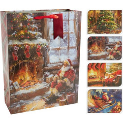 ΧΡΙΣΤΟΥΓΕΝΝΙΑΤΙΚΗ ΤΣΑΝΤΑ ΔΩΡΟΥ 40Χ30X12CM ΣΕ 4 ΣΧΕΔΙΑ