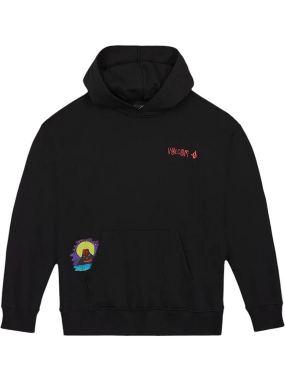 Volcom Ozzy Pullover Παιδικό Φούτερ με Κουκούλα Μαύρο C4132602-BLK
