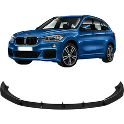 Μπροστινό Spoiler Για Bmw X1 F48 15-19 M-Packet Γυαλιστερό Μαύρο 3 Τεμάχια