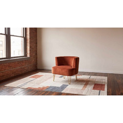 Wing Chair Elegance Tile Red Fabric: Polyester / Babyface